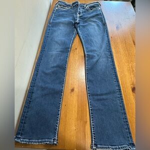 True Religion Classic Blue  Mid Rise Straight Leg Jeans
